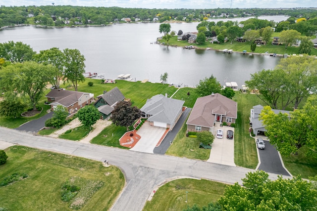 1422 Pier Dr, Lake Summerset, IL 61019 - aerial perspective of suburban area featuring a large body of water
