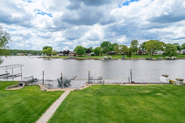 1422 Pier Dr, Lake Summerset, IL 61019 - water view with a boat dock