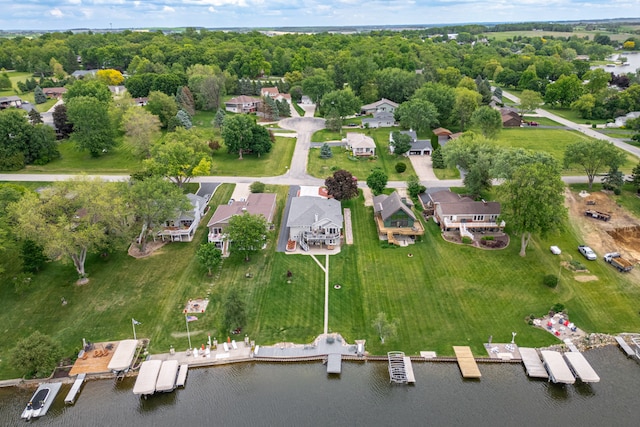 1422 Pier Dr, Lake Summerset, IL 61019 - aerial view of property and surrounding area featuring a nearby body of water and nearby suburban area