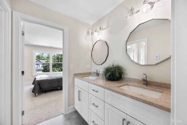 4508 Stonewall Ave, Downers Grove, IL 60515 - ensuite bathroom featuring double vanity and baseboards