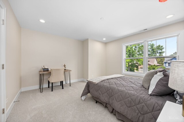 4508 Stonewall Ave, Downers Grove, IL 60515 - bedroom with light carpet and recessed lighting