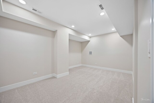 4508 Stonewall Ave, Downers Grove, IL 60515 - finished below grade area featuring recessed lighting and light colored carpet
