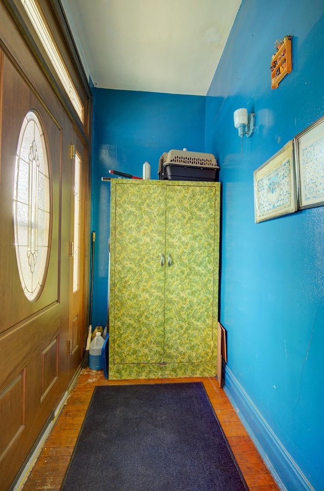 5145 S Troy St, Chicago, IL 60632 - entrance foyer with wood finished floors and lofted ceiling
