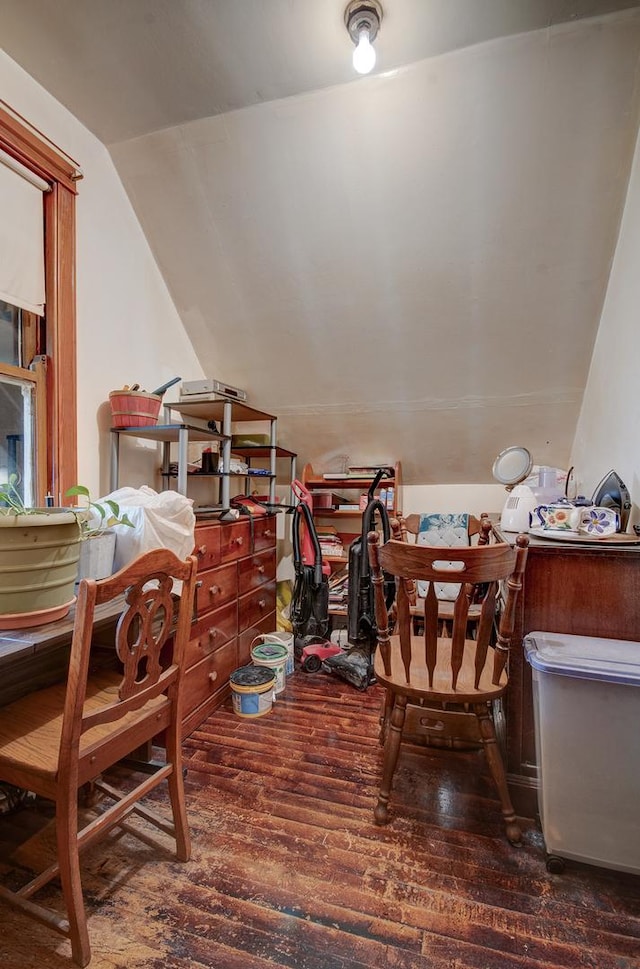 5145 S Troy St, Chicago, IL 60632 - dining area with wood finished floors and lofted ceiling