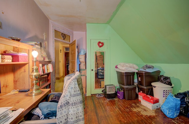 5145 S Troy St, Chicago, IL 60632 - bonus room featuring hardwood / wood-style floors and vaulted ceiling
