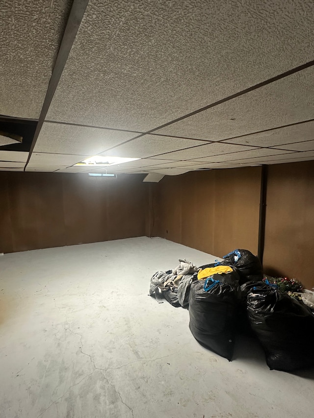 207 Dodge Ave, Danville, IL 61832 - finished below grade area with a drop ceiling