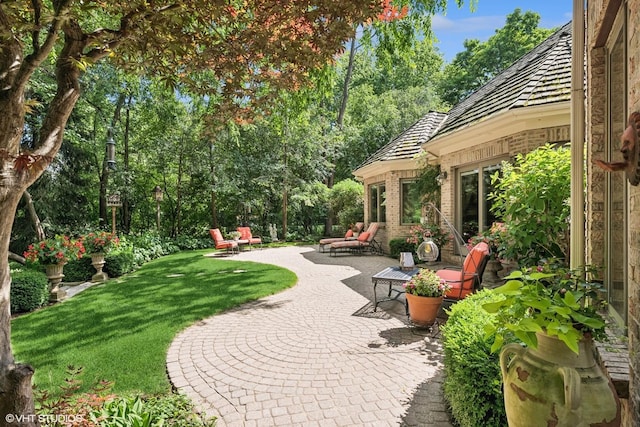 85 Ela Rd, Inverness, IL 60067 - view of green lawn featuring a patio