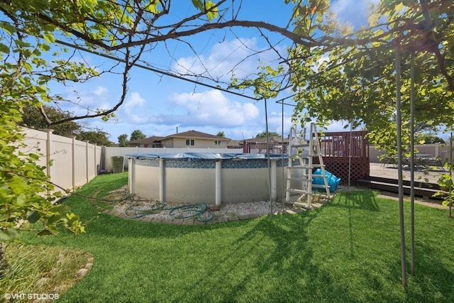 8437 167th St, Tinley Park, IL 60487 - fenced backyard featuring a deck