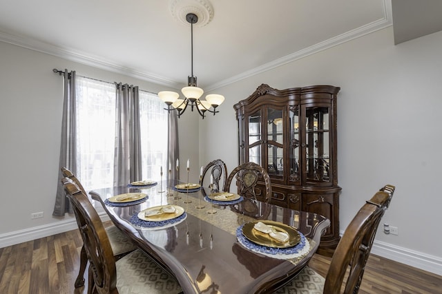 1650 Natures Way, Lindenhurst, IL 60046 - dining room with a chandelier, crown molding, and wood finished floors