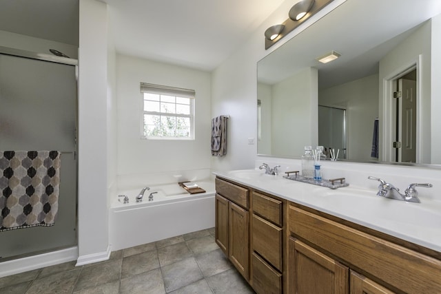 1650 Natures Way, Lindenhurst, IL 60046 - bathroom featuring double vanity, a shower stall, and a bath