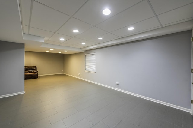 1650 Natures Way, Lindenhurst, IL 60046 - finished below grade area featuring recessed lighting and a drop ceiling