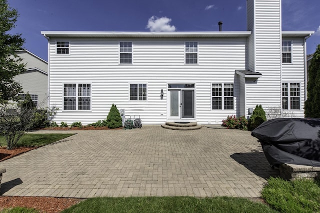 1650 Natures Way, Lindenhurst, IL 60046 - back of property with a chimney and a patio area