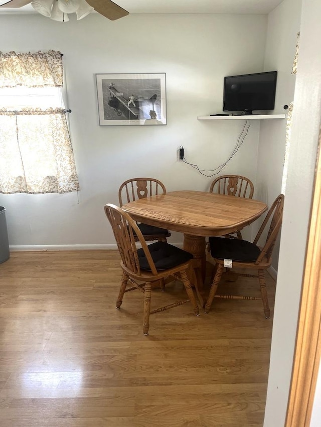 1620 S 5th Ave, Kankakee, IL 60901 - dining room featuring wood finished floors and ceiling fan