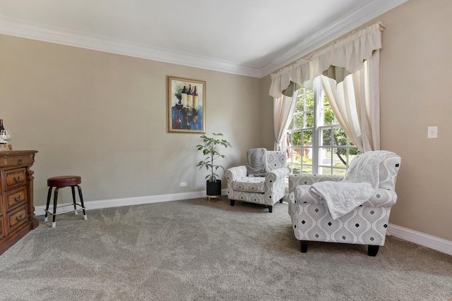 262 Hawk Hollow Dr, Bartlett, IL 60103 - sitting room with ornamental molding and carpet flooring
