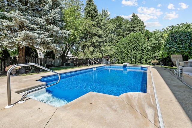 262 Hawk Hollow Dr, Bartlett, IL 60103 - view of pool with a fenced backyard, a patio, and a diving board