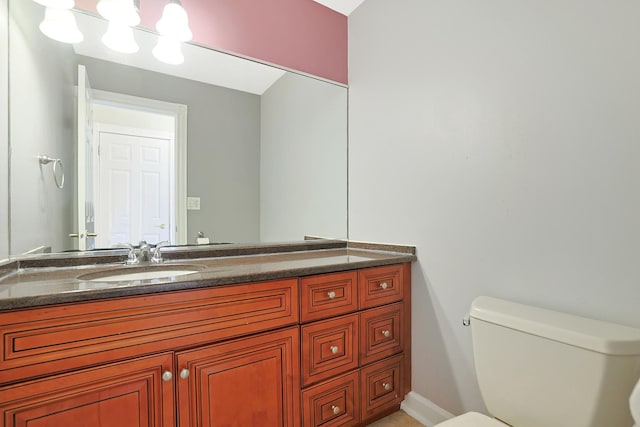 441 Wheeler Dr, Lemont, IL 60439 - half bathroom featuring toilet and vanity