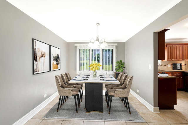 441 Wheeler Dr, Lemont, IL 60439 - dining room with a chandelier and light tile patterned flooring