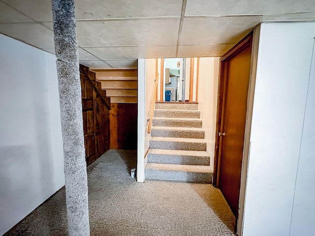 202 E 8th St, Gridley, IL 61744 - staircase with carpet flooring