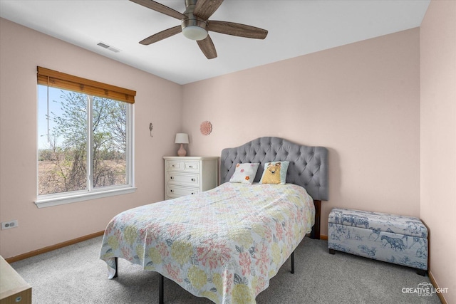 307 Gregory Ln, Plano, IL 60545 - bedroom with carpet and ceiling fan