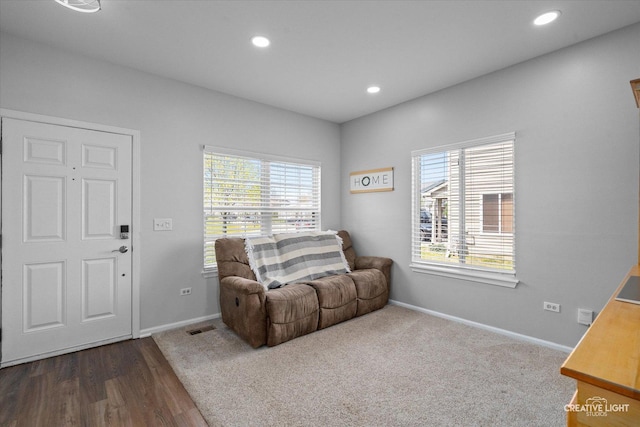 307 Gregory Ln, Plano, IL 60545 - living area featuring baseboards and recessed lighting