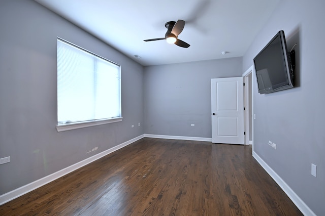 315 N Ridgeland Ave, Elmhurst, IL 60126 - spare room with a ceiling fan and dark wood finished floors