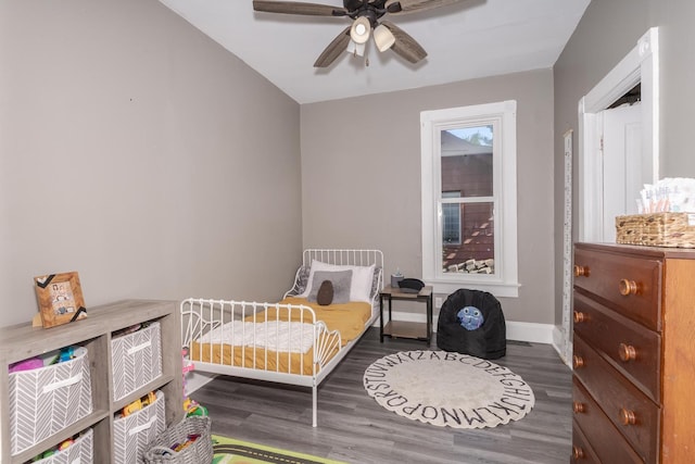 1404 Fell Ave, Bloomington, IL 61701 - bedroom with wood finished floors and a ceiling fan