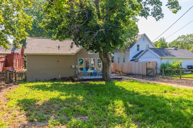 1404 Fell Ave, Bloomington, IL 61701 - rear view of property with a gate and a deck