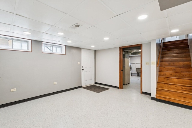 105 E Vermont St, Villa Park, IL 60181 - basement with stairs and recessed lighting