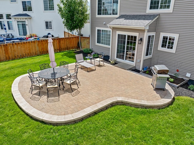 9312 Bristol Ln, Huntley, IL 60142 - view of patio featuring a grill and outdoor dining area