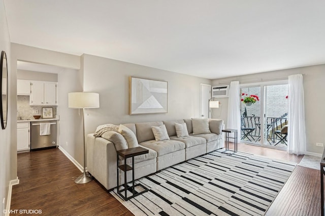 6839 N NW Hwy Unit 2B, Chicago, IL 60631 - living area featuring dark wood-style floors