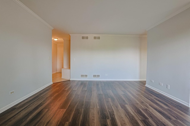 2354 S St Unit E, Elgin, IL 60123 - spare room with dark wood finished floors and crown molding