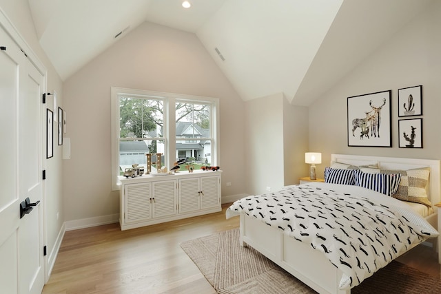 1947 Summerton Pl, Northbrook, IL 60062 - bedroom featuring lofted ceiling and light wood-style floors