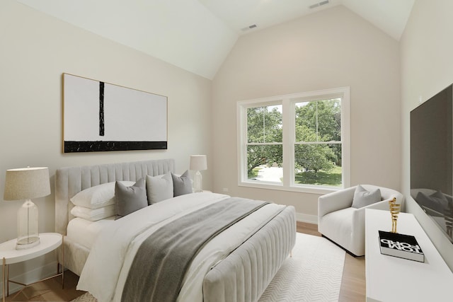 1947 Summerton Pl, Northbrook, IL 60062 - bedroom with vaulted ceiling and wood finished floors