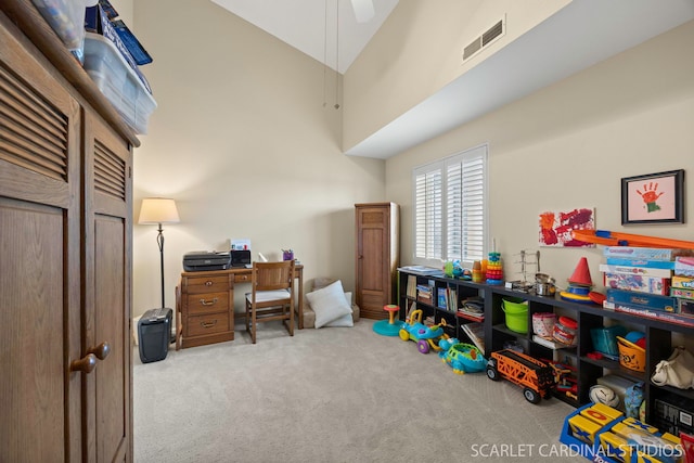1500 S Ardmore Ave Unit 612, Villa Park, IL 60181 - carpeted office space with ceiling fan and a high ceiling