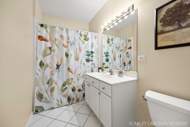 1500 S Ardmore Ave Unit 612, Villa Park, IL 60181 - bathroom featuring vanity, tile patterned floors, and a shower with curtain