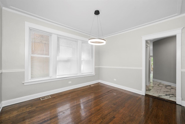 7548 S Harvard Ave, Chicago, IL 60620 - spare room with wood finished floors and ornamental molding