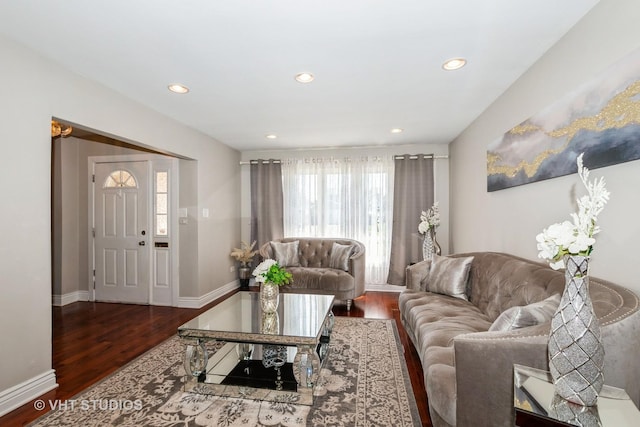 8036 S Fawn Trl, Justice, IL 60458 - living room with wood finished floors and recessed lighting