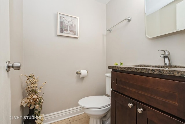 8036 S Fawn Trl, Justice, IL 60458 - half bathroom with tile patterned flooring and vanity
