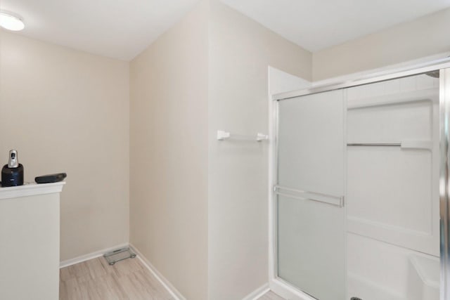 305 Buckingham Dr, Algonquin, IL 60102 - full bath with a shower stall and wood finished floors