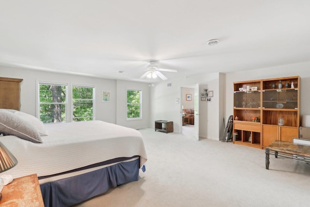 305 Buckingham Dr, Algonquin, IL 60102 - bedroom featuring multiple windows, carpet floors, and a ceiling fan