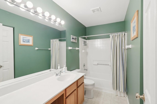 305 Buckingham Dr, Algonquin, IL 60102 - full bathroom featuring vanity, shower / tub combo with curtain, and tile patterned floors