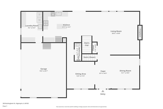 305 Buckingham Dr, Algonquin, IL 60102 - view of home floor plan