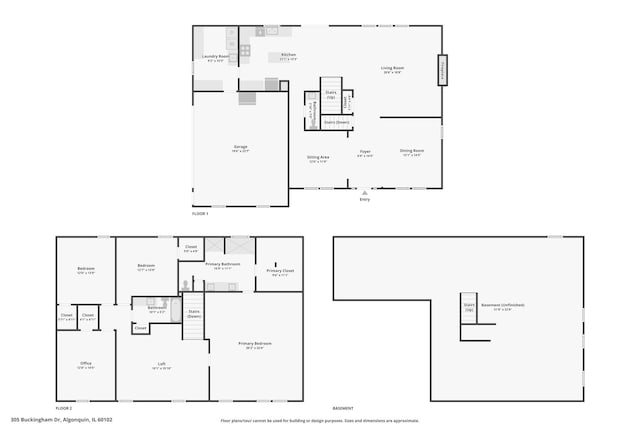 305 Buckingham Dr, Algonquin, IL 60102 - view of home floor plan
