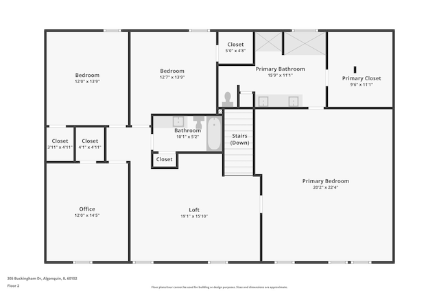 305 Buckingham Dr, Algonquin, IL 60102 - view of floor plan / room layout