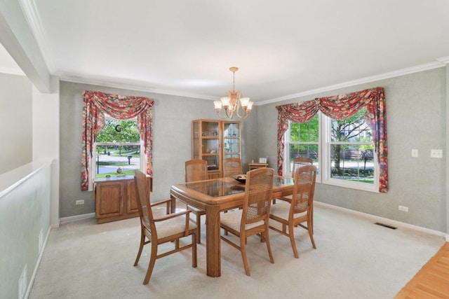 305 Buckingham Dr, Algonquin, IL 60102 - dining space featuring a chandelier, healthy amount of natural light, and ornamental molding