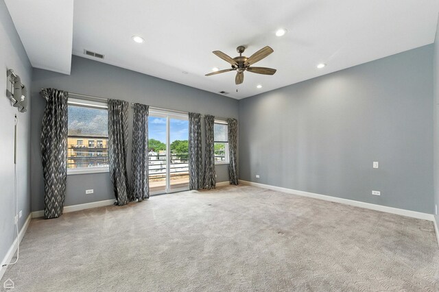 4736 N Lincoln Ave Unit 4, Chicago, IL 60625 - carpeted spare room with a ceiling fan and recessed lighting