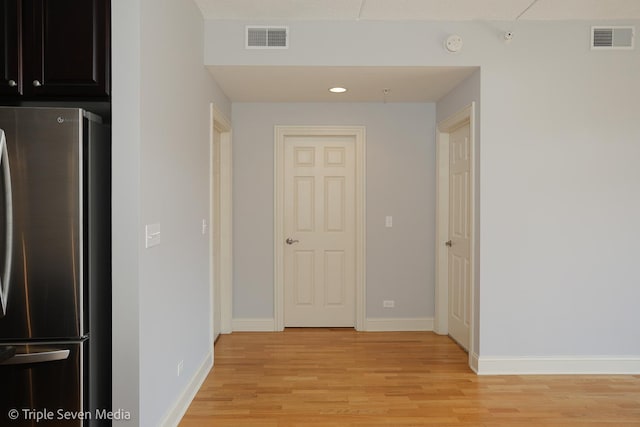 1670 Mill St Unit 508, Des Plaines, IL 60016 - hallway featuring light wood-style flooring and recessed lighting