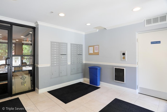 1670 Mill St Unit 508, Des Plaines, IL 60016 - surrounding community featuring mail area, ornamental molding, and recessed lighting