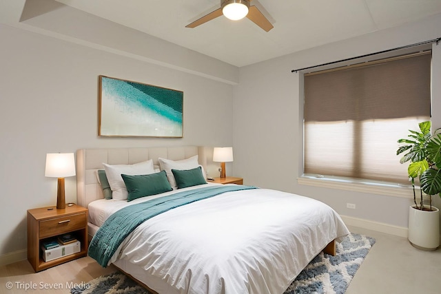 1670 Mill St Unit 508, Des Plaines, IL 60016 - bedroom with baseboards and a ceiling fan