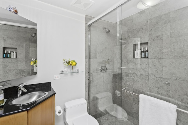 77 E Division St Unit 3, Chicago, IL 60610 - bathroom featuring vanity and a shower stall